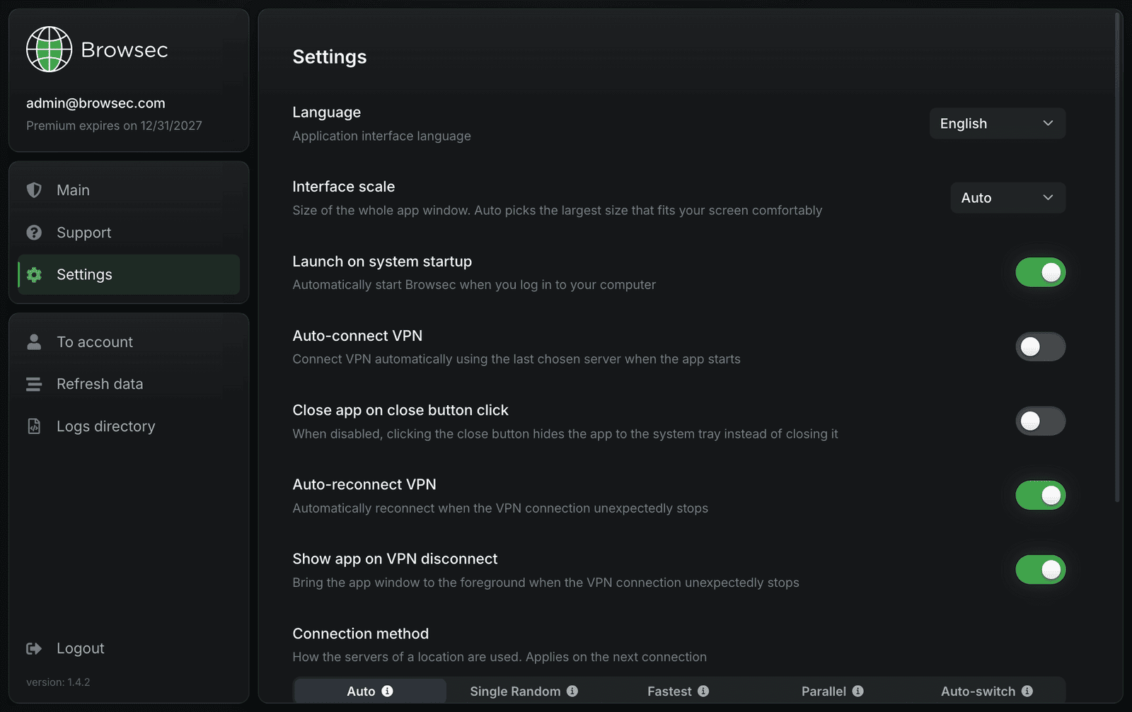 Browsec VPN para macOS: configuración